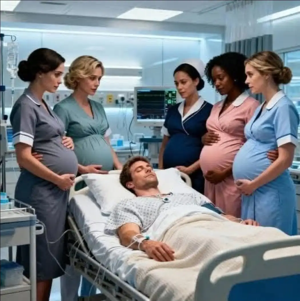 خمس ممرضات يعتنين برجلٍ وسيم في غيبوبة… لكن المفاجأة أنهن جميعًا أصبحن حوامل في الوقت نفسه — وعندما انكشف السر، صُدم العالم بأسره!