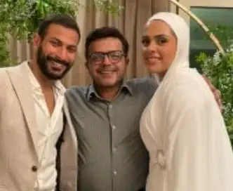testمحمد هنيدي وابنته وخطيبها
