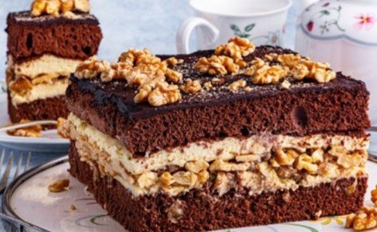 testكيكة الشوكولاتة والجوز البولندية